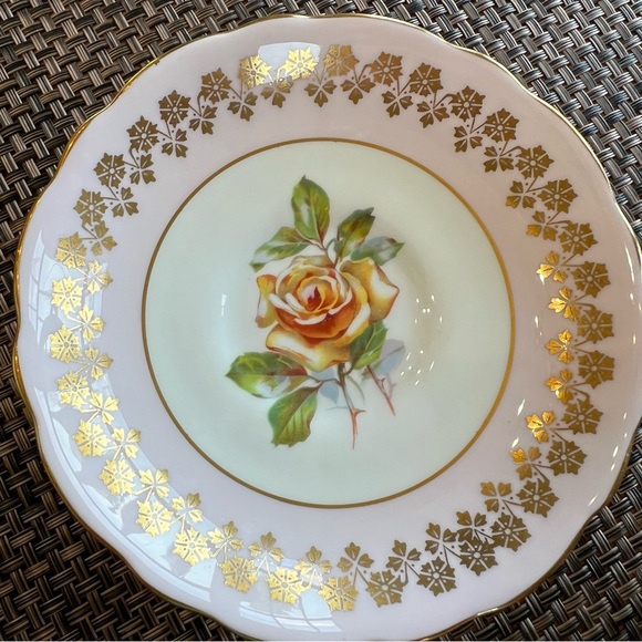 Tea Cup and Saucer. Light Pink Border with Yellow Rose
Center Hammersley Tea - Picture 5 of 11